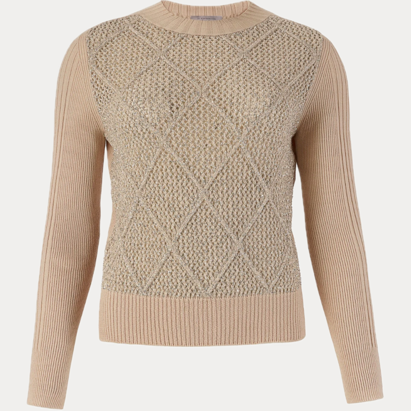 D.EXTERIOR - GIROCOLLO DONNA NUDE CON PAILLETTES