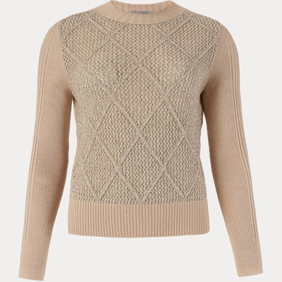 D.EXTERIOR - GIROCOLLO DONNA NUDE CON PAILLETTES