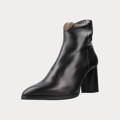 WONDERS - STIVALE DONNA NERO A PUNTA CON SCOLLO A V