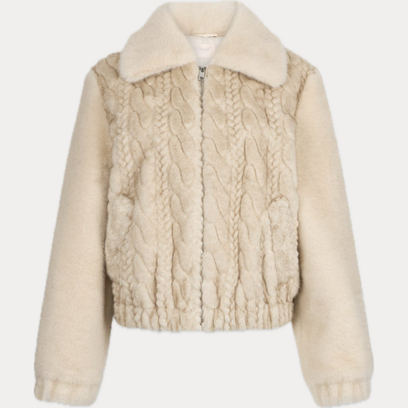 LIUJO - BOMBER DONNA PANNA IN ECOPELLICCIA CON TRECCE