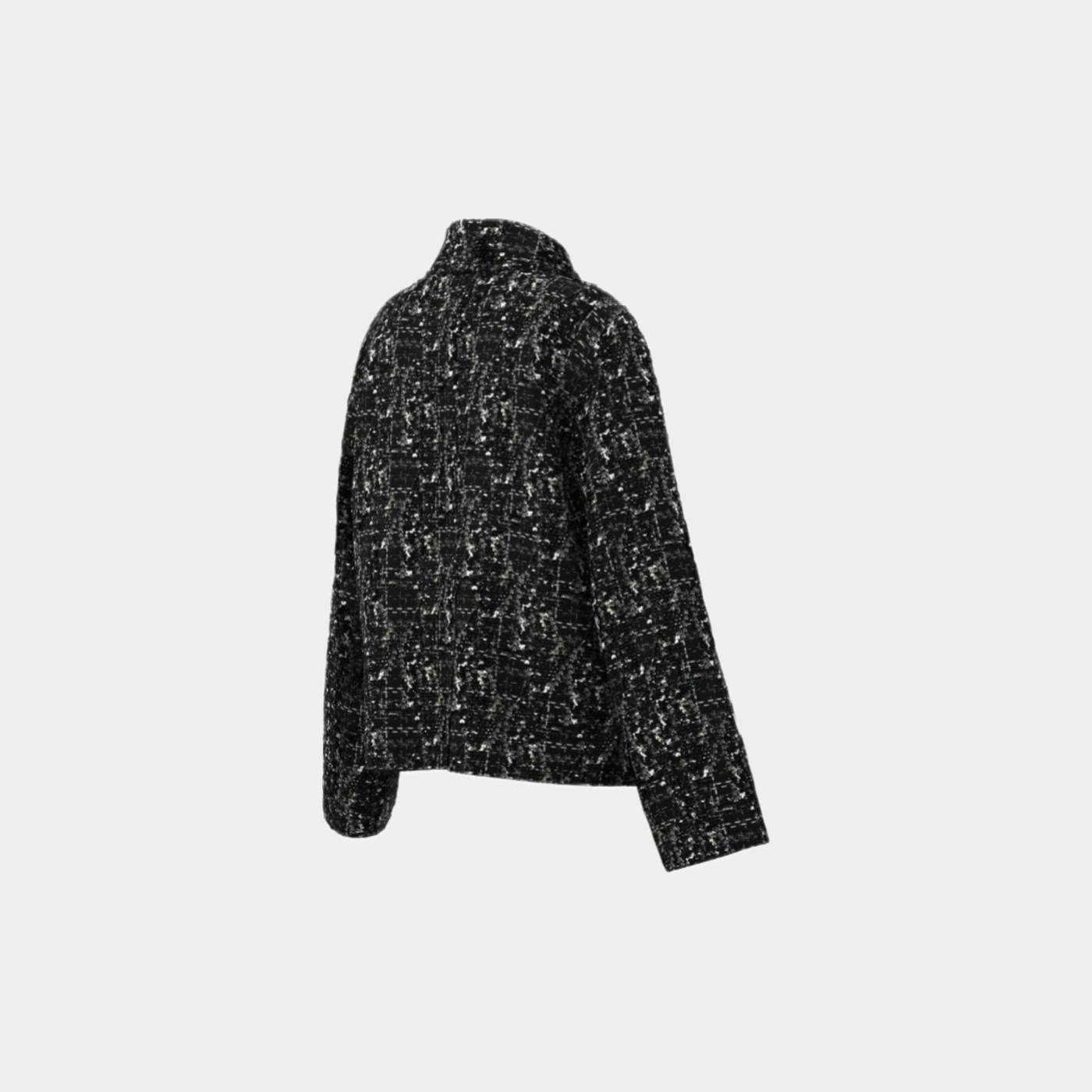 EMME MARELLA - GIACCA DONNA NERA CON PAILLETTES E LUREX RICAMATE