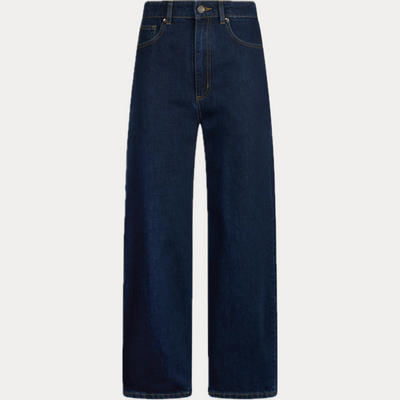 LIUJO - JEANS DONNA BLU SCURO CROPPED A VITA ALTA