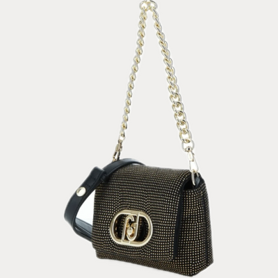LIUJO - BORSA A TRACOLLA CON STRASS ORO