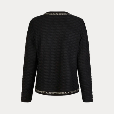 BARBARA LEBEK - GIACCA DONNA NERA IN MAGLIA