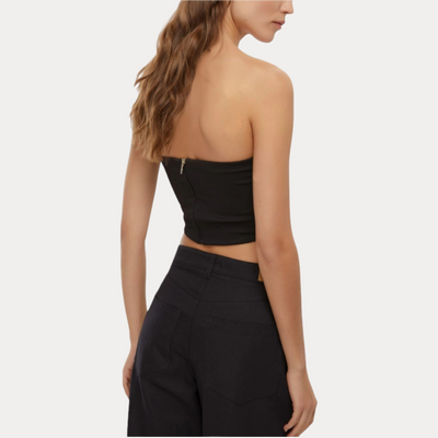 EMME MARELLA - TOP DONNA NERO VAGONE IN JERSEY