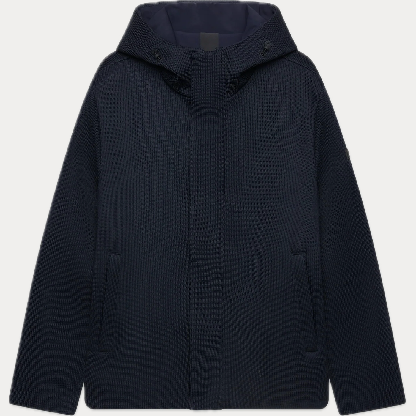 UNITY - GIACCA UOMO NAVY CON CAPPUCCIO IN TRICOTECH