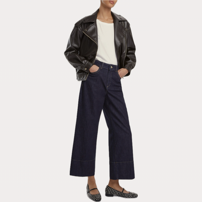 EMME MARELLA - JEANS DONNA BLU CON ORLO ALTO