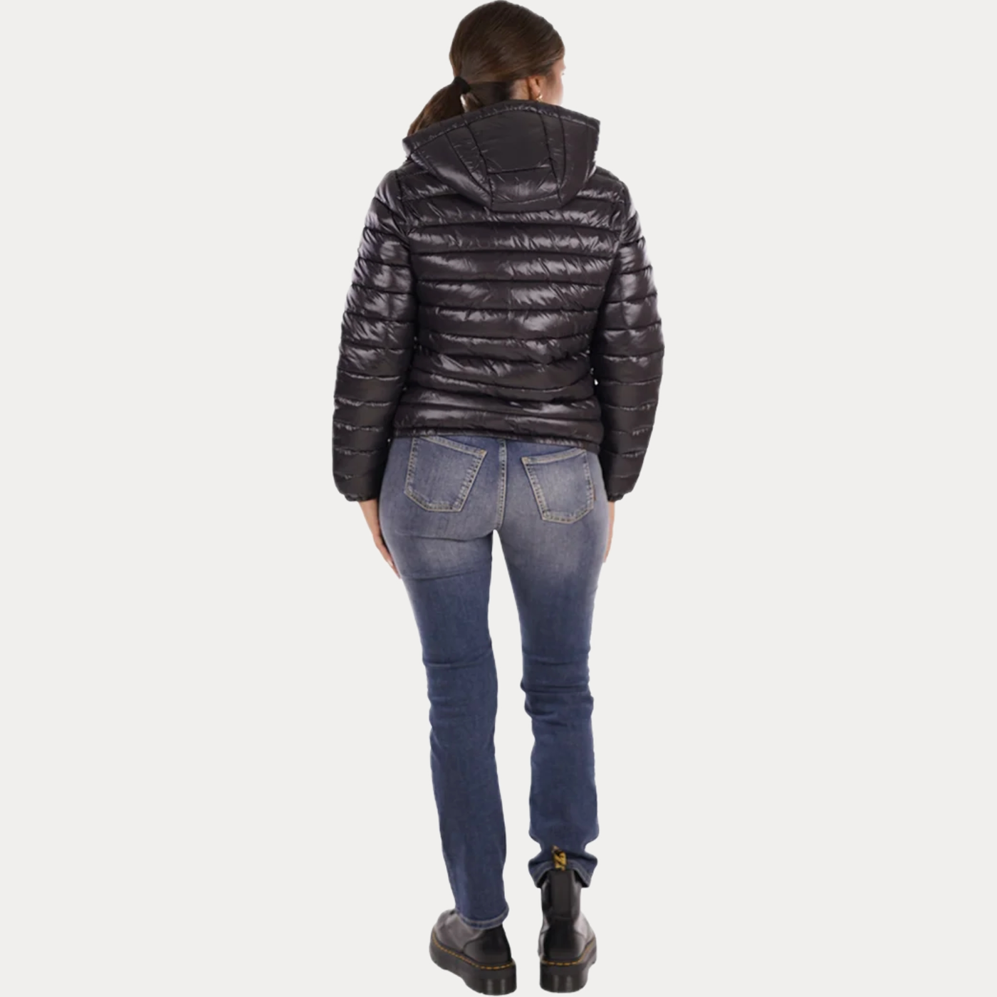 MARK UP - PIUMINO DONNA NERO CON CAPPUCCIO