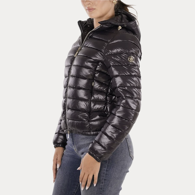 MARK UP - PIUMINO DONNA NERO CON CAPPUCCIO