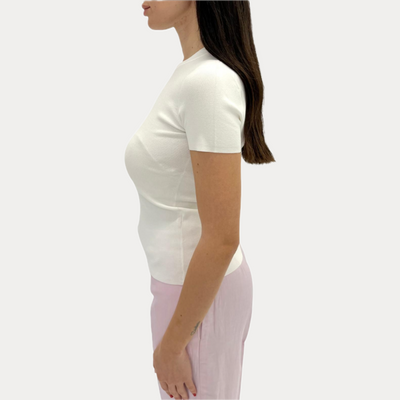 KAOS - MAGLIA DONNA PANNA GIROCOLLO CON CUT-OUT
