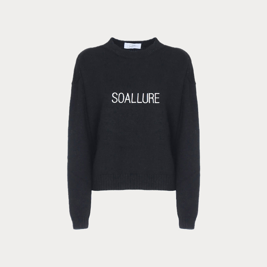 SOALLURE - MAGLIA GIROCOLLO CON SCRITTA