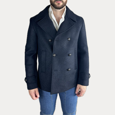 ALESSANDRO GILLES - PEACOAT DOPPIOPETTO UOMO TINTA UNITA