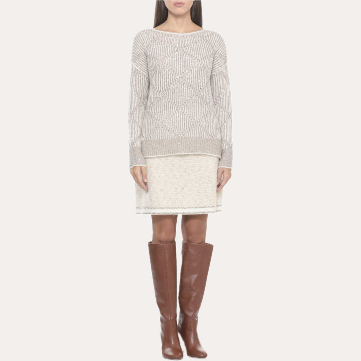 D.EXTERIOR - MAGLIA DONNA IN MISTO LANA E ALPACA