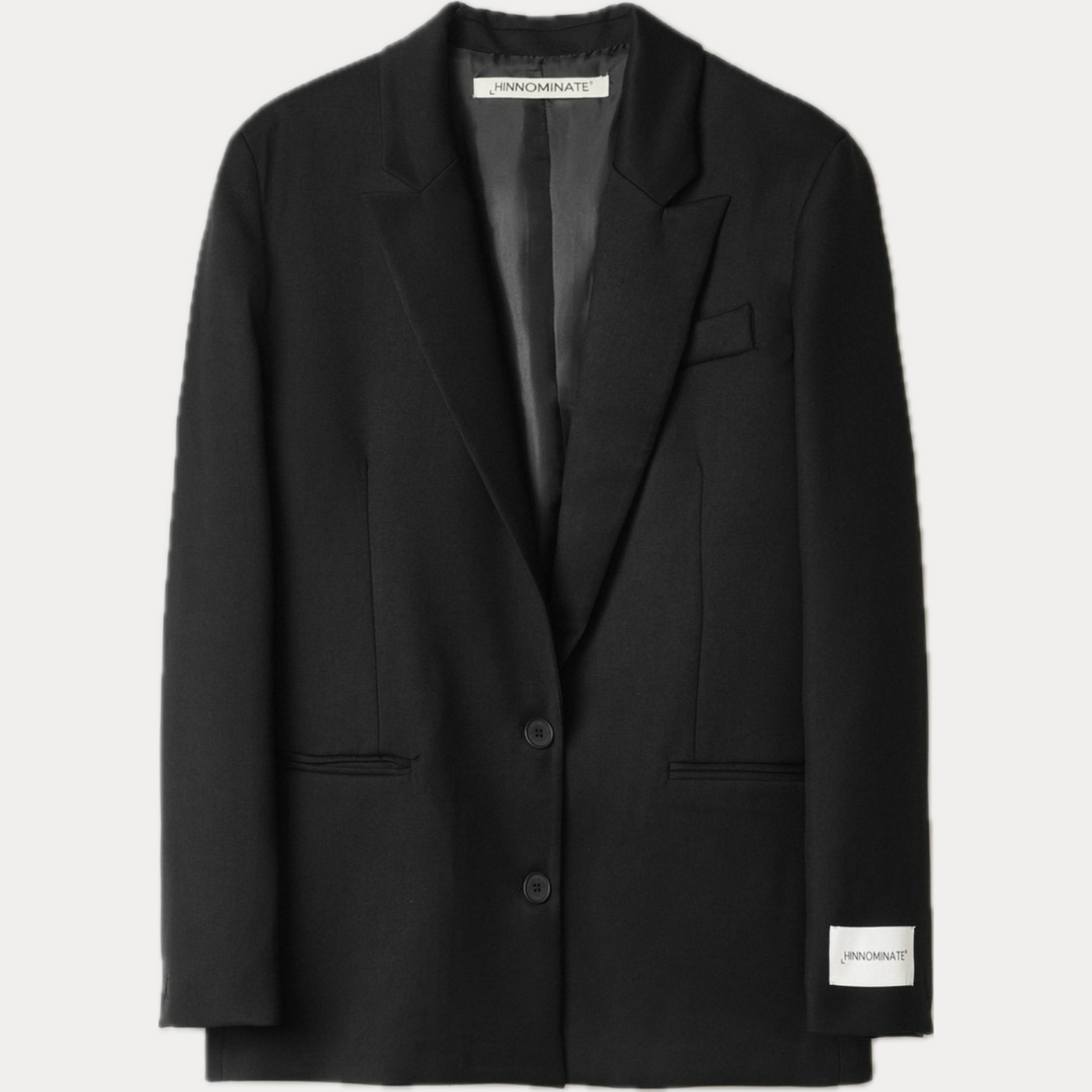 HINNOMINATE - GIACCA BLAZER DONNA NERO REGULAR FIT CON SPALLINE