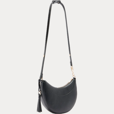 LIUJO - BORSA DONNA NERA A SPALLA CON CHARM