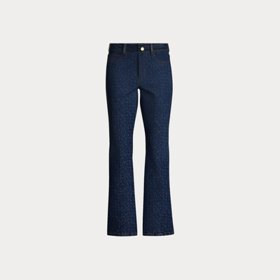 EMME MARELLA - JEANS DONNA BLU TROMBETTA CON STRASS