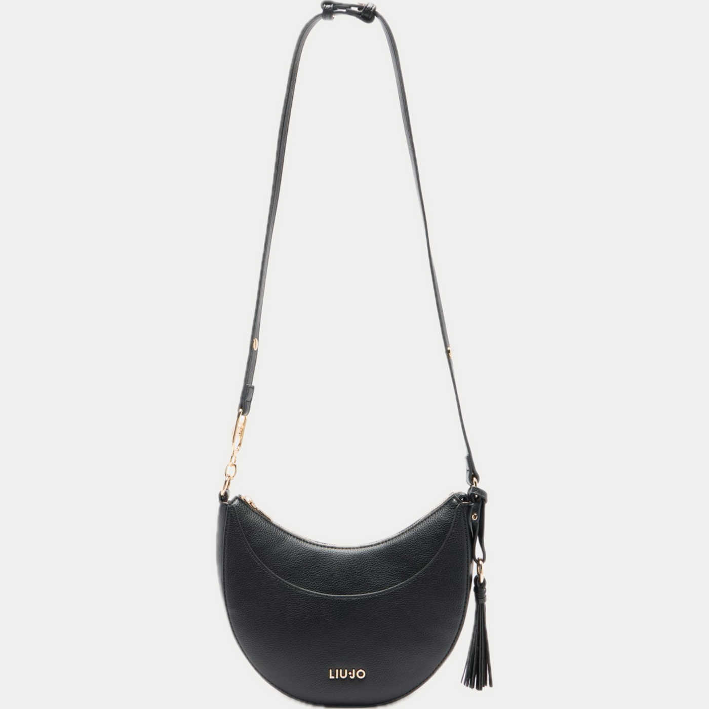 LIUJO - BORSA DONNA NERA A SPALLA CON CHARM
