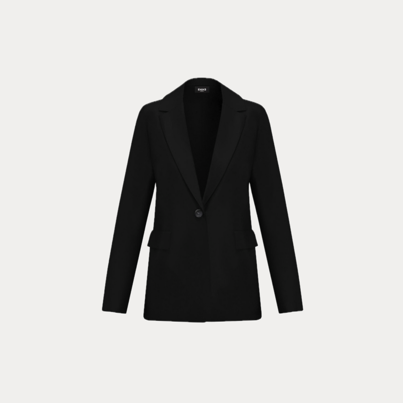 EMME MARELLA - GIACCA DONNA NERA IN INTERLOCK STRETCH