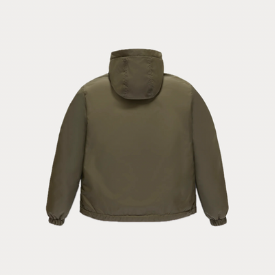 REFRIGIWEAR - PIUMINO UOMO VERDE LIBRA CON CAPPUCCIO TEDDY