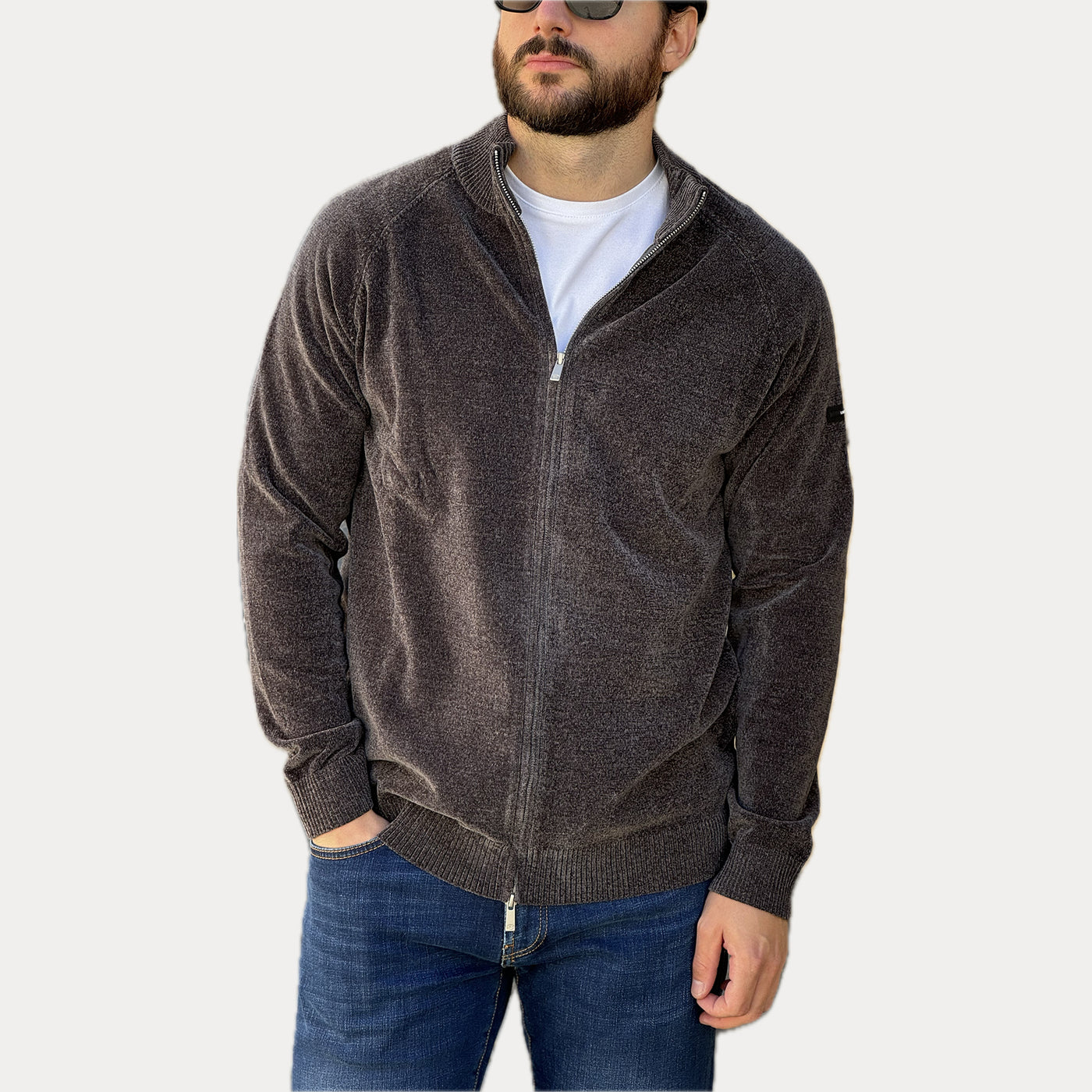 UNITY - PULLOVER CON ZIP IN CINIGLIA