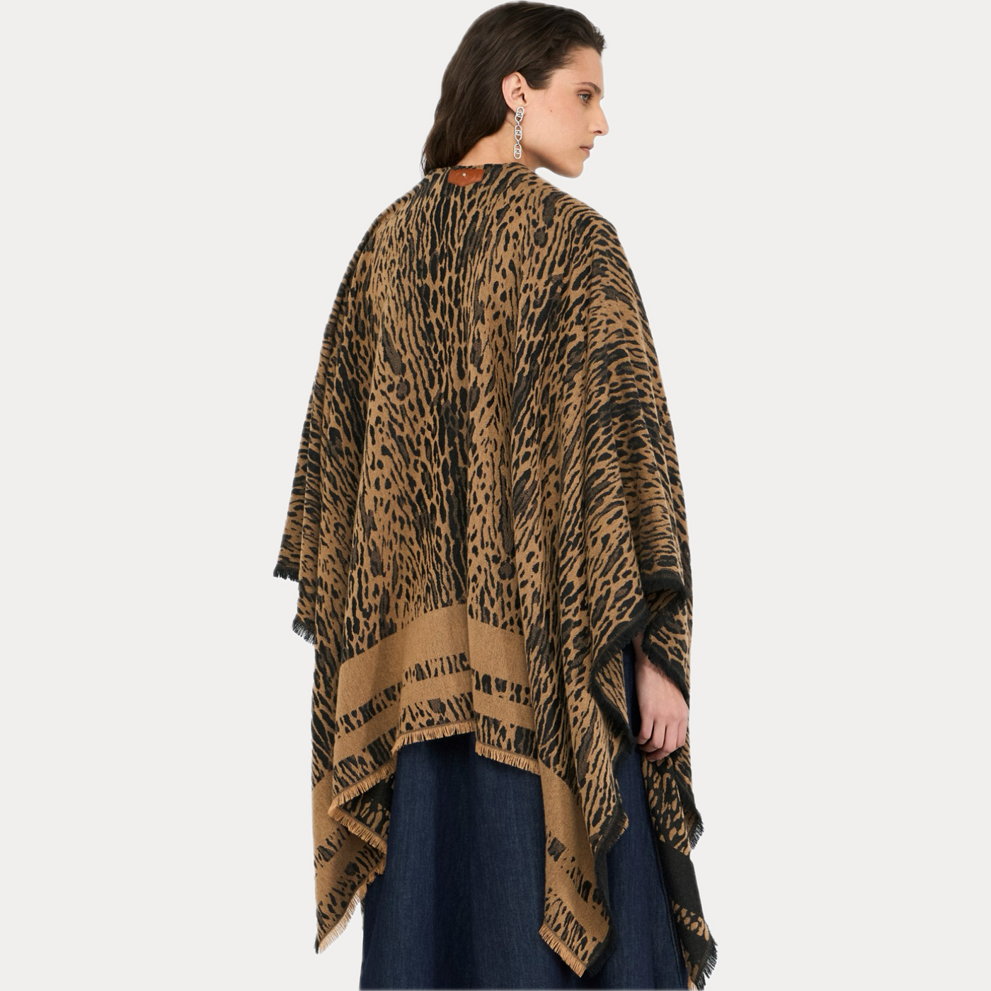LIUJO - PONCHO DONNA STAMPA ANIMALIER