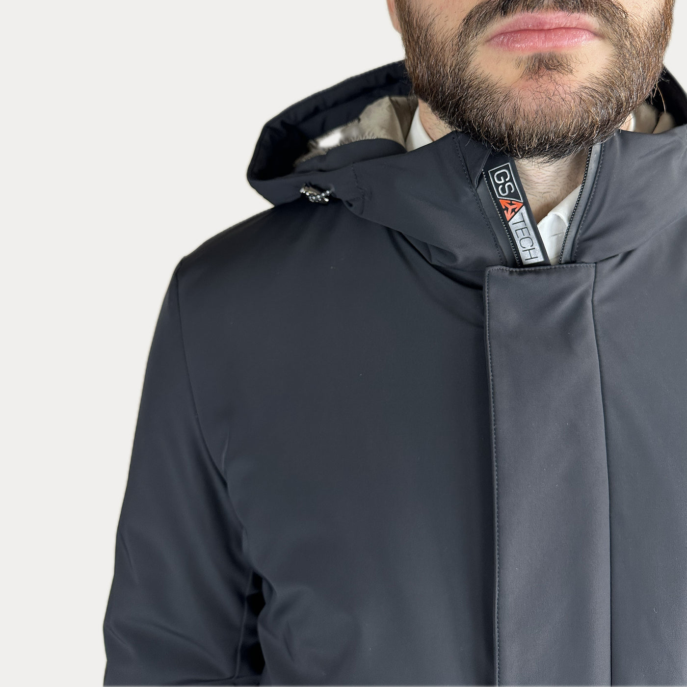 HESKIMO - PARKA UOMO TINTA UNITA CON CAPPUCCIO