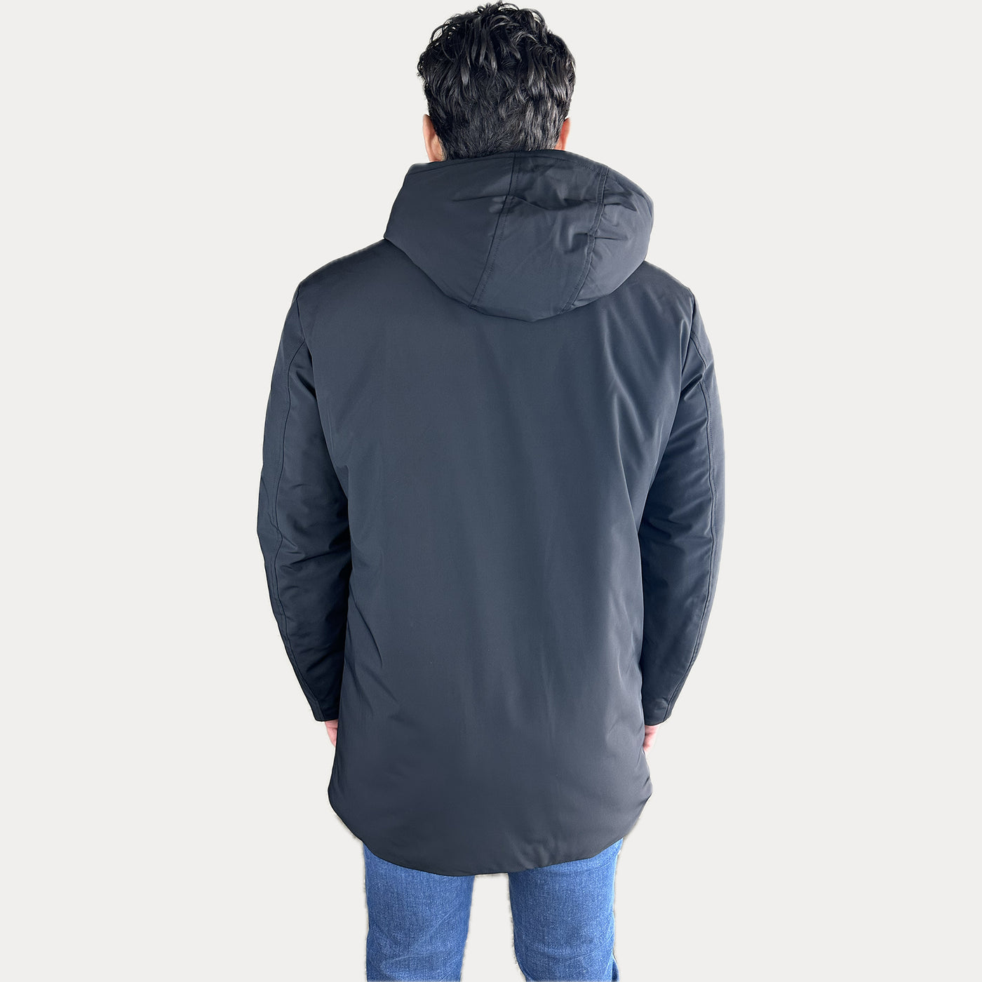 HESKIMO - PARKA UOMO TINTA UNITA CON CAPPUCCIO