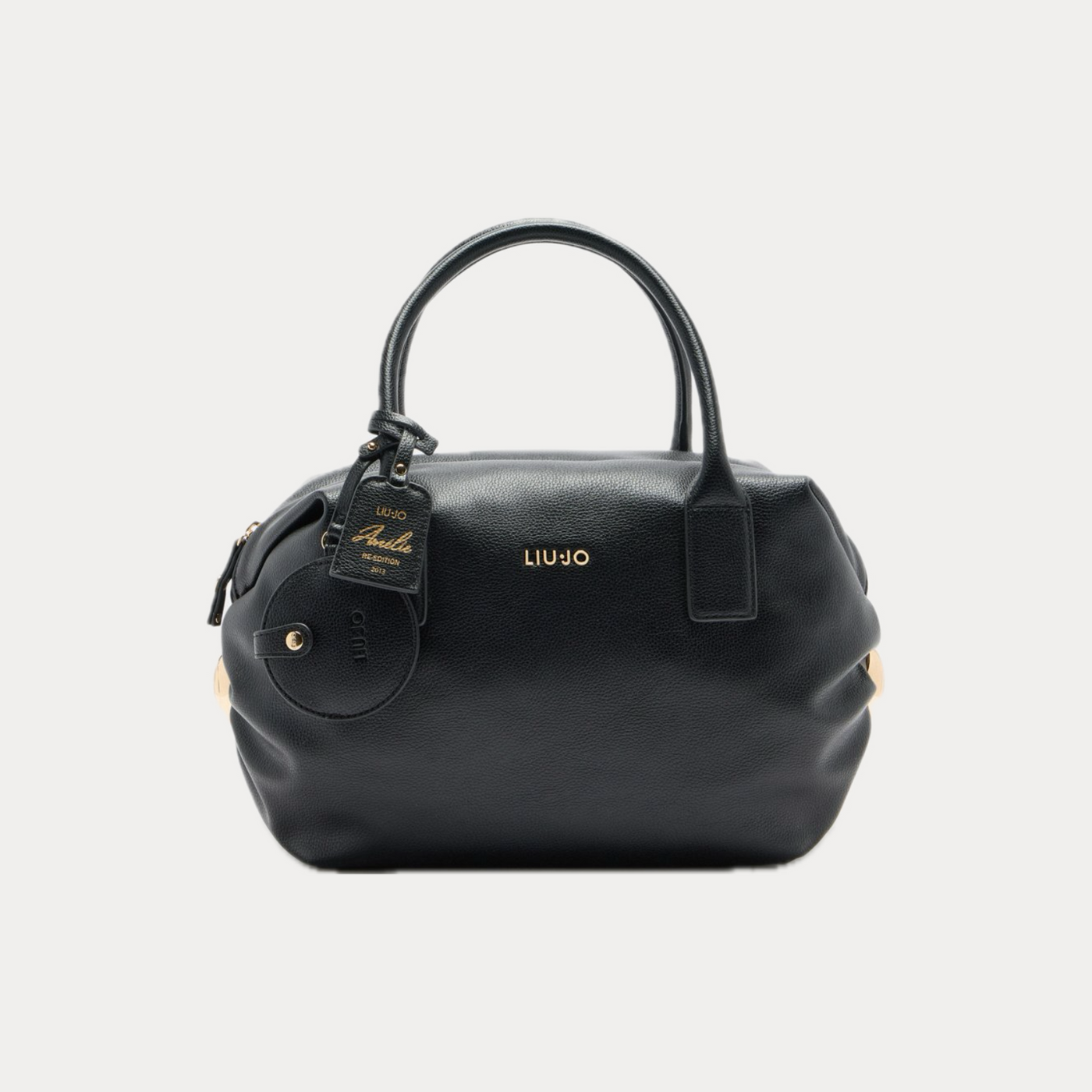 LIUJO - BORSA DONNA NERA GRANDE CON CHARM