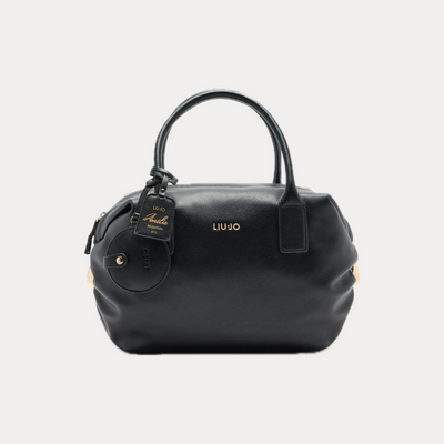 LIUJO - BORSA DONNA NERA GRANDE CON CHARM