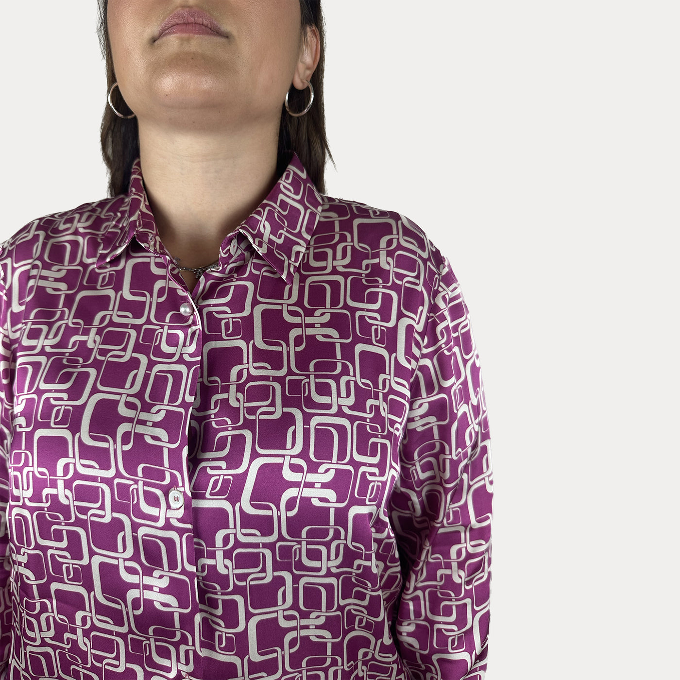 GAIA LIFE - CAMICIA CON FANTASIA GEOMETRICA