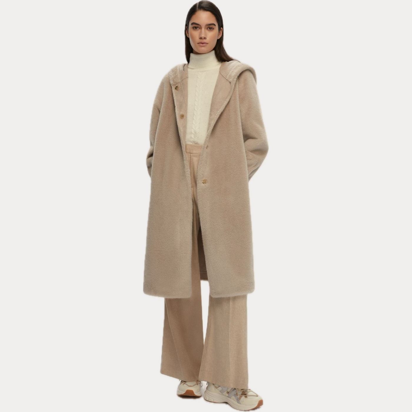 EMME MARELLA - CAPPOTTO DONNA GREIGE REVERSIBILE