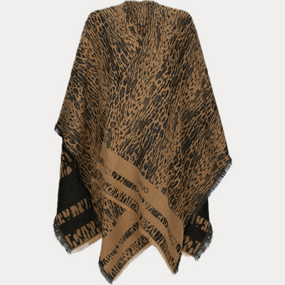 LIUJO - PONCHO DONNA STAMPA ANIMALIER