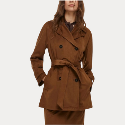 EMME MARELLA - GIACCA DONNA CIOCCOLATO TEAM CON CINTURA