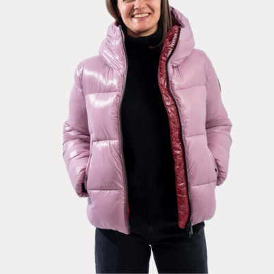 SAVE THE DUCK - BOMBER DONNA ORCHIDEA CORTO CON CAPPUCCIO