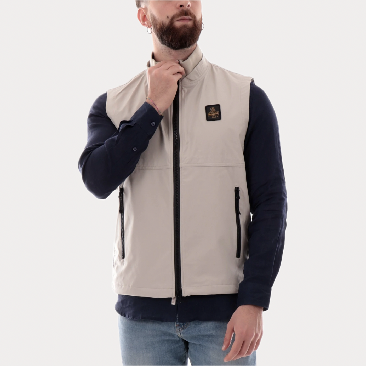 REFRIGIWEAR - SMANICATO UOMO BEIGE IN TESSUTO TECNICO