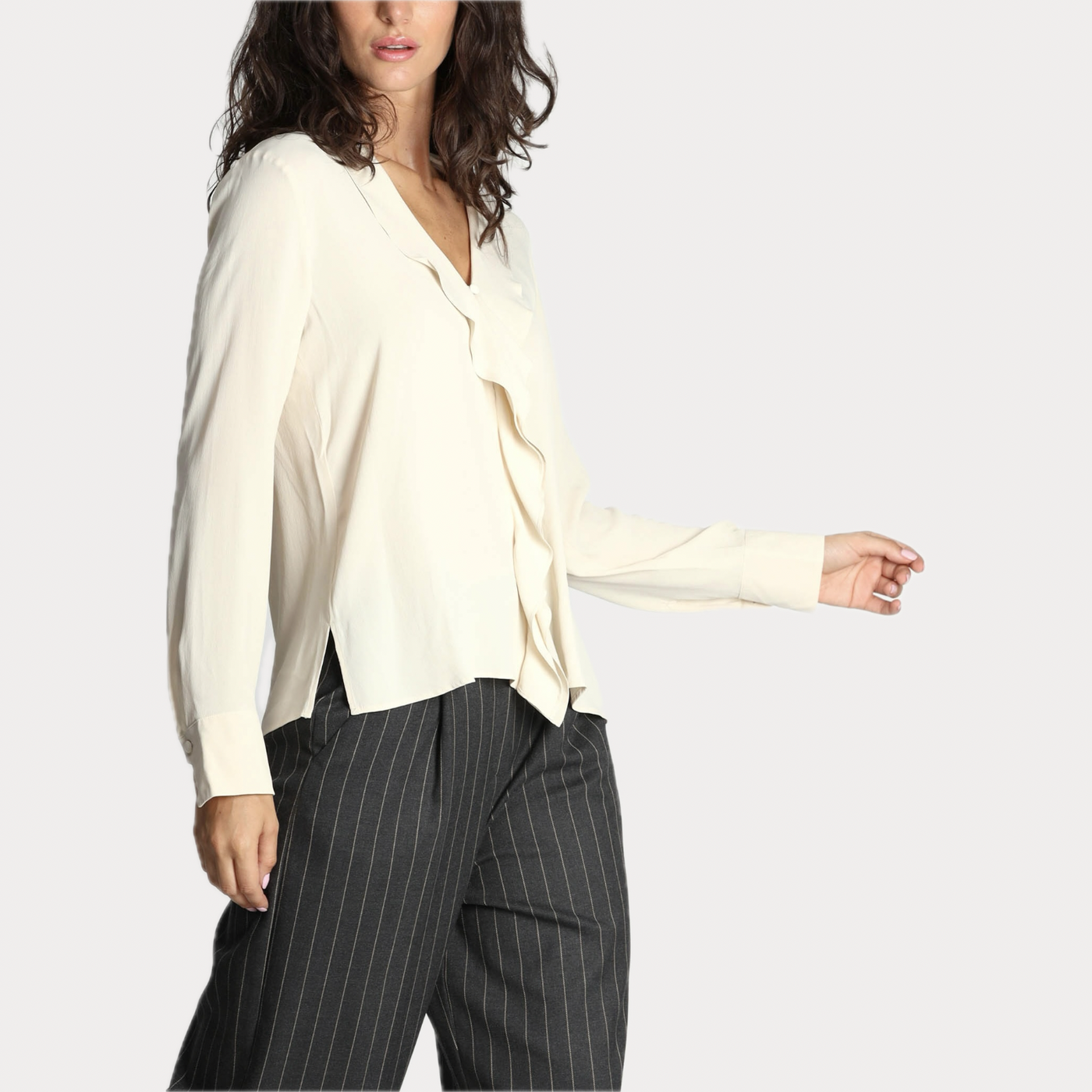 EMME MARELLA - CAMICIA DONNA BURRO CON ROUGES