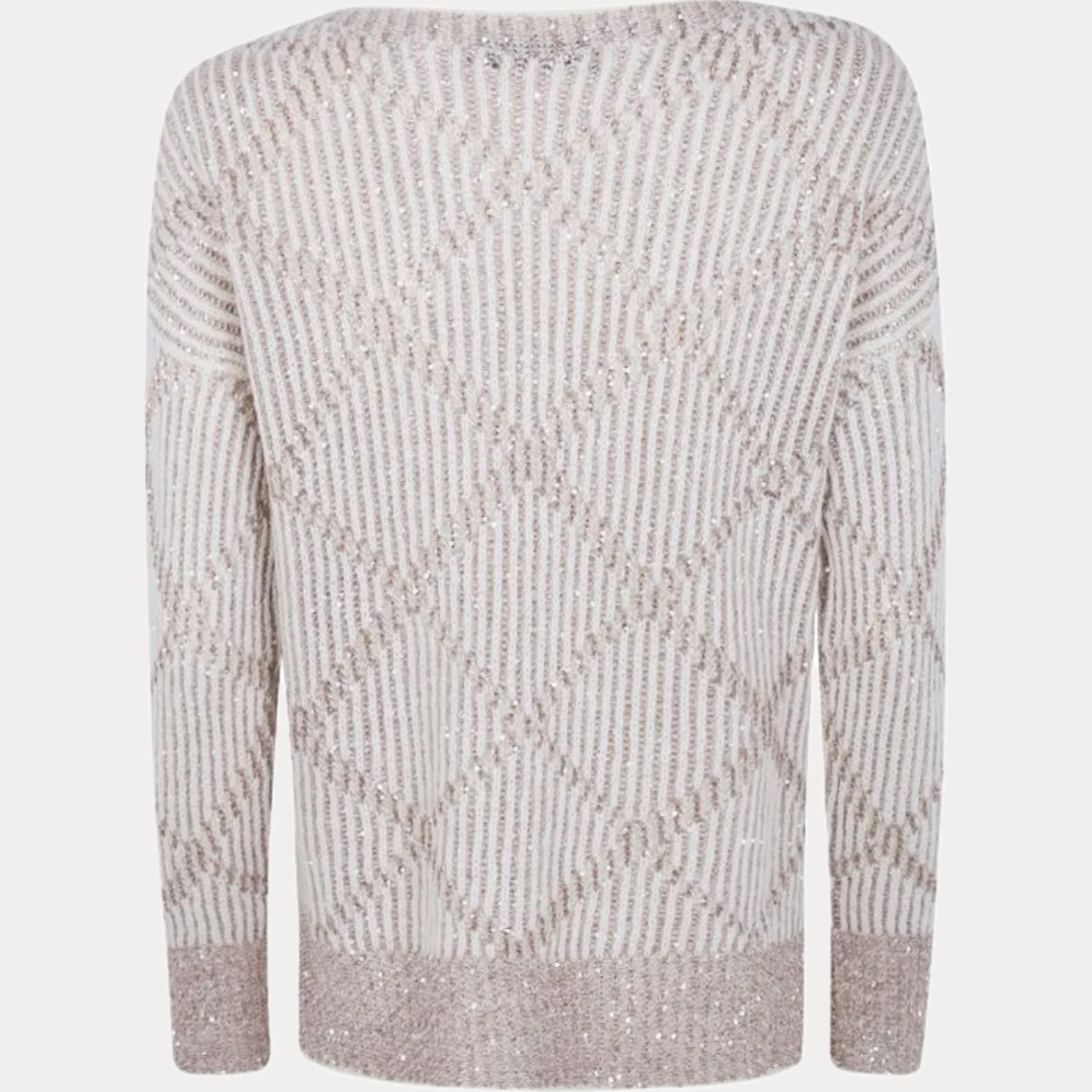 D.EXTERIOR - MAGLIA DONNA GESSO IN MISTO LANA E ALPACA