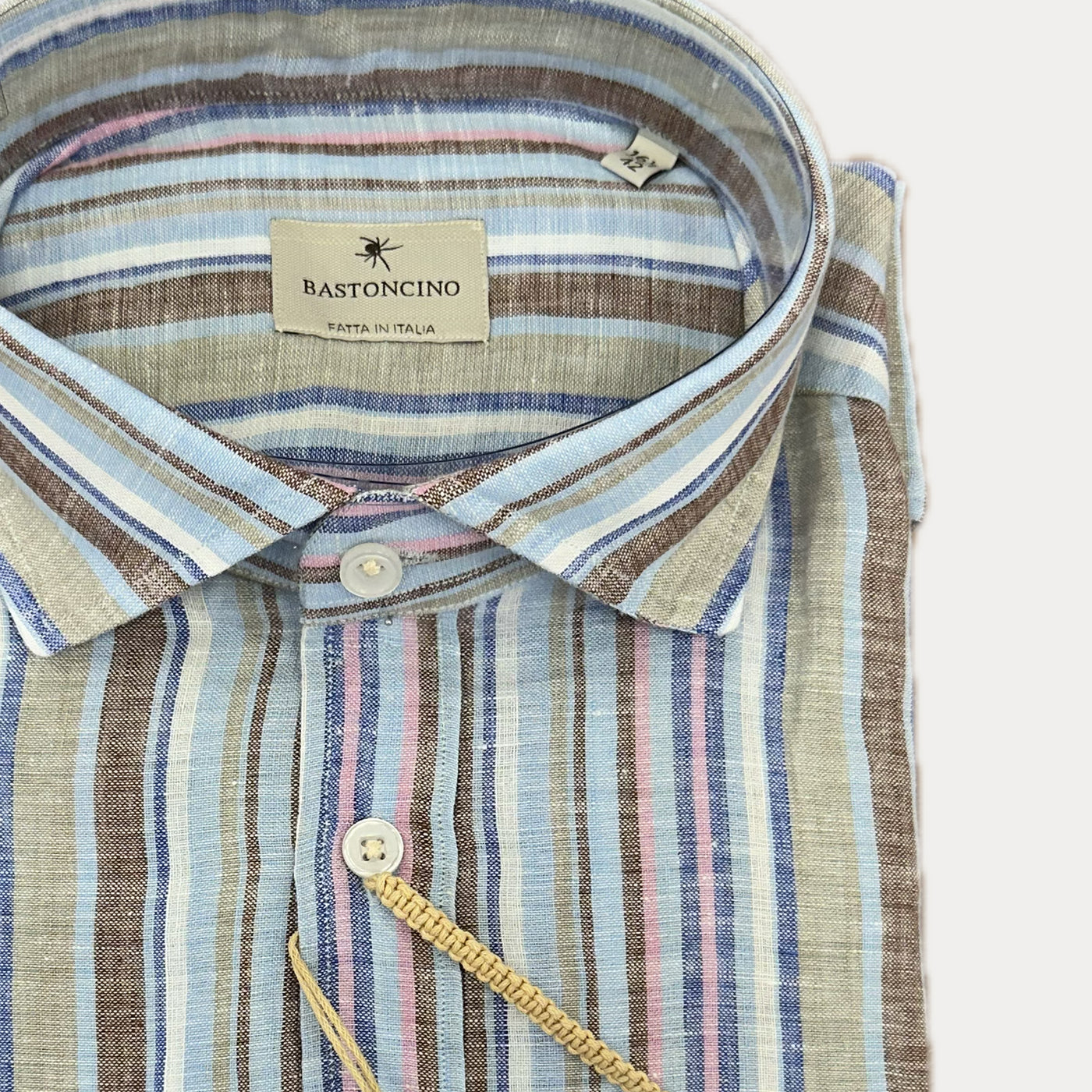 BASTONCINO - Camicia in lino manica lunga