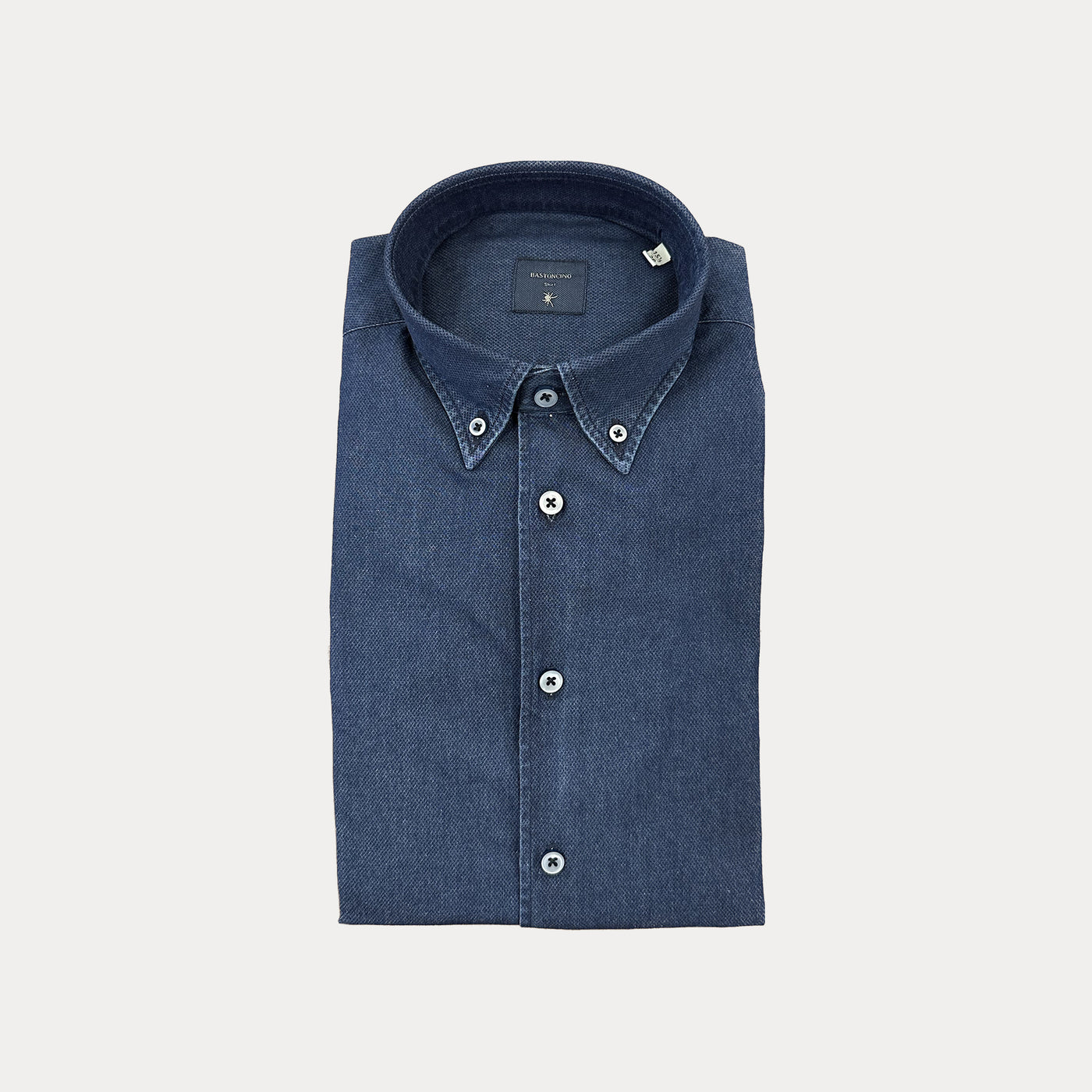 BASTONCINO - CAMICIA DENIM BUTTON DOWN MODELLO SIMO