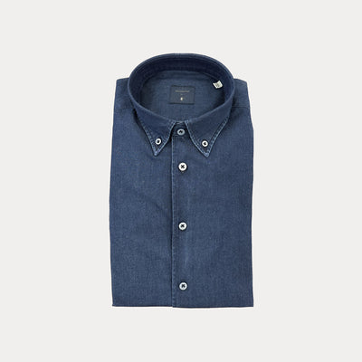 BASTONCINO - CAMICIA DENIM BUTTON DOWN MODELLO SIMO