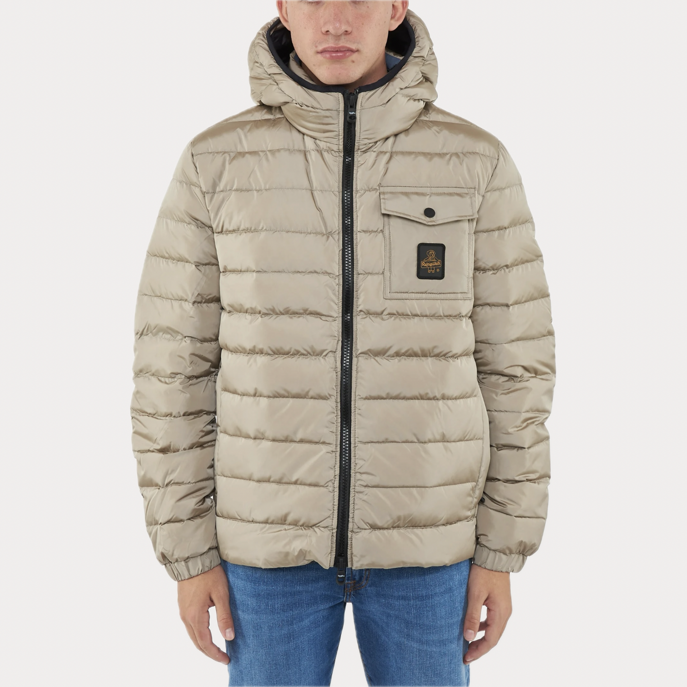 REFRIGIWEAR - PIUMINO UOMO TAUPE IN NYLON