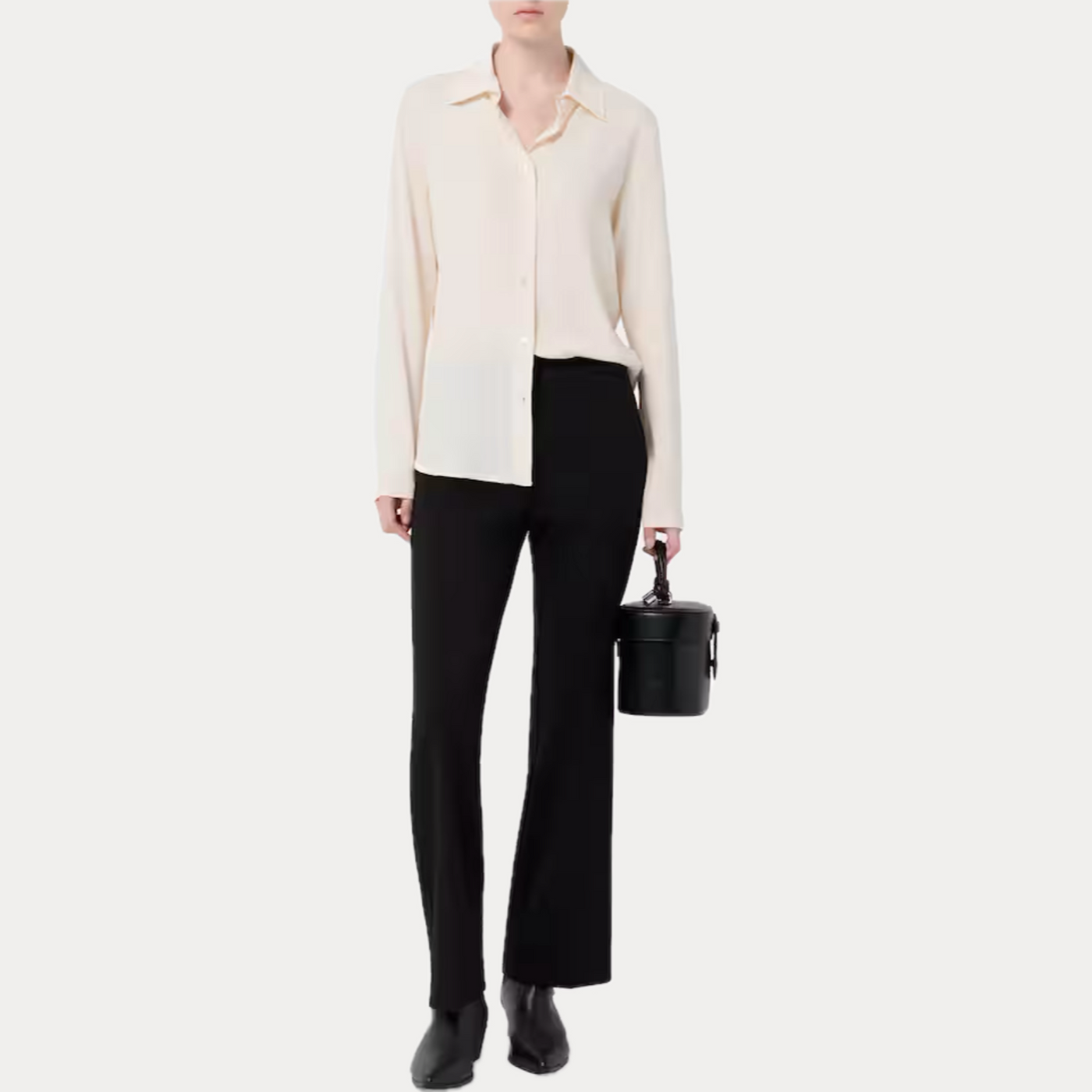 EMME MARELLA - PANTALONE DONNA NERO FLARE TROMBETTA