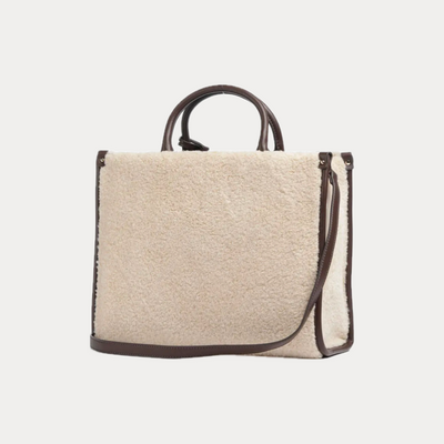 LIUJO - BORSA DONNA BICOLORE CON PELLICCIA SINTETICA