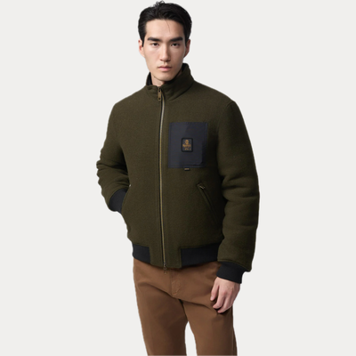 REFRIGIWEAR - BOMBER VERDE IDROREPELLENTE IN PANNO