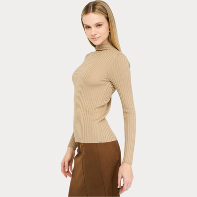 LIUJO - MAGLIA DONNA ORO DOLCEVITA CON LUREX