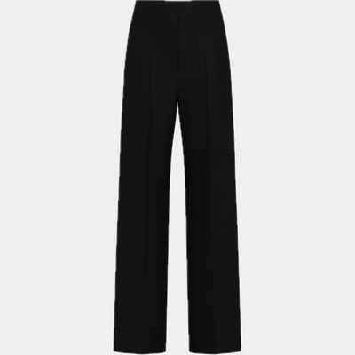 EMME MARELLA - PANTALONE DONNA NERO IN INTERLOCK STRETCH