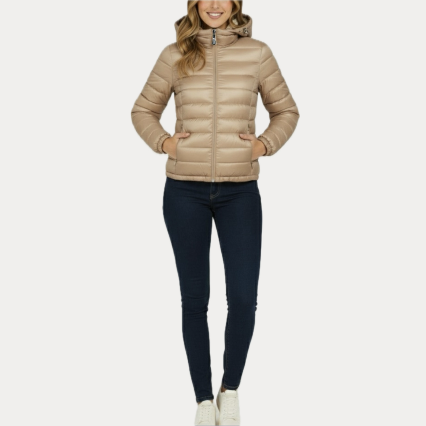 MARK UP - PIUMINO DONNA CAMMELLO CON CAPPUCCIO