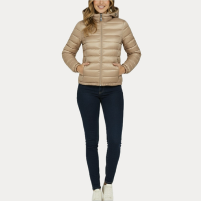 MARK UP - PIUMINO DONNA CAMMELLO CON CAPPUCCIO