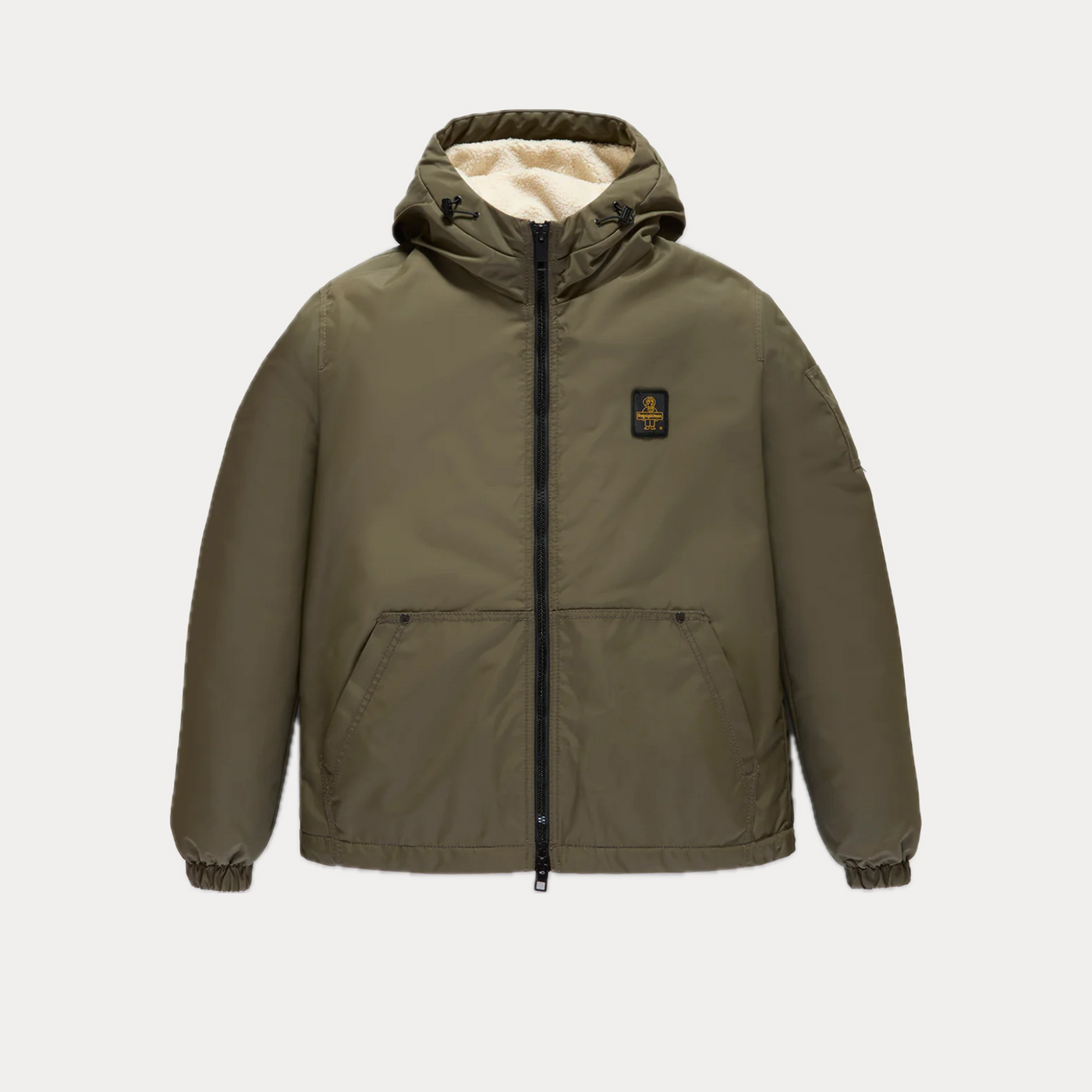 REFRIGIWEAR - PIUMINO UOMO VERDE LIBRA CON CAPPUCCIO TEDDY