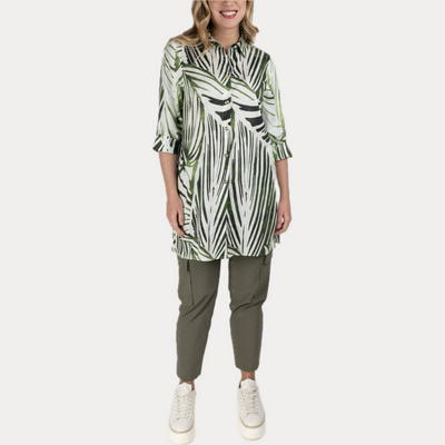 GAIA LIFE - CAMICIA DONNA IN COTONE FANTASIA